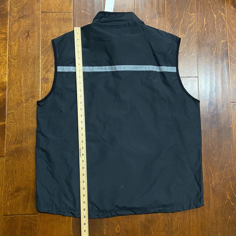 Old Navy Athletic Vintage NWT Y2K Black 3M Full Zip Work Vest Men's Size XL - Picture 8 of 8